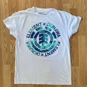 Element White and Blue Okinawa Graphic T-Shirt
